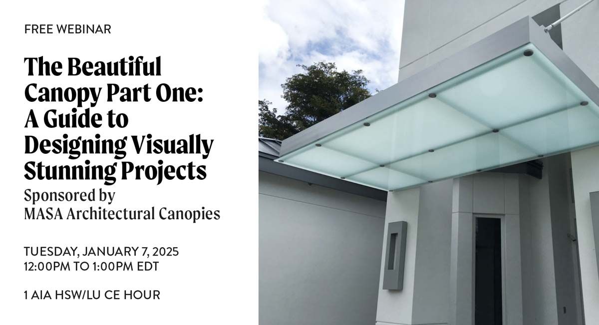Ron_Blank_Assoc's tweet photo. Register Today: https://t.co/tXudPFc4yy 
This free webinar discusses the development of a purposefully designed canopy system, bringing together function with stunning visual elements. https://t.co/2eClkKUjuT