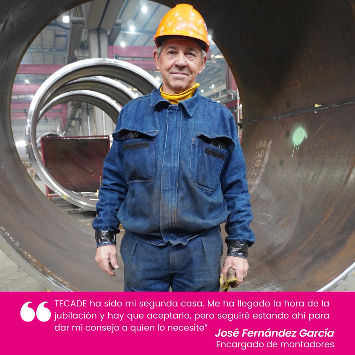 Hoy despedimos con admiración a José Fernández García, quien tras casi cuatro décadas en <a href="/Tecade_/">TECADE</a>  se jubila dejando su huella. Empezó cuando la empresa era un pequeño taller de Utrera y hoy su legado es inspiración. 
¡Gracias, Pepe, por tu dedicación y profesionalidad! 🙌💙