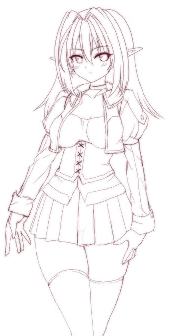 (ラフ)
修正。これで本描きするかな。 