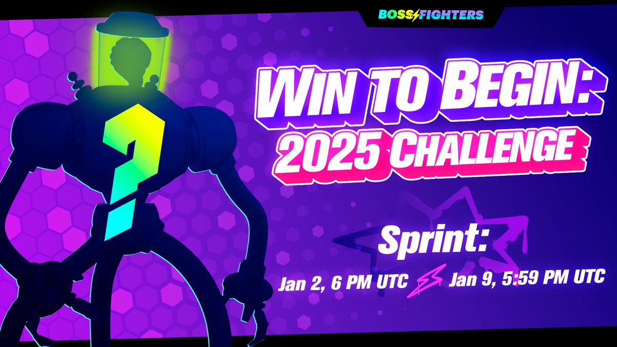 💥 Win to Begin: 2025 Challenge starts in 1,5 hours! 💥

🎮 Win battles daily to earn rewards—climb the ranks for more! All participants get an exclusive Digital Collectible Boss Skin (while supplies last).

🕕 Starts: 6 PM UTC

Kick off 2025 with victory! 🚀 Get more details 👉