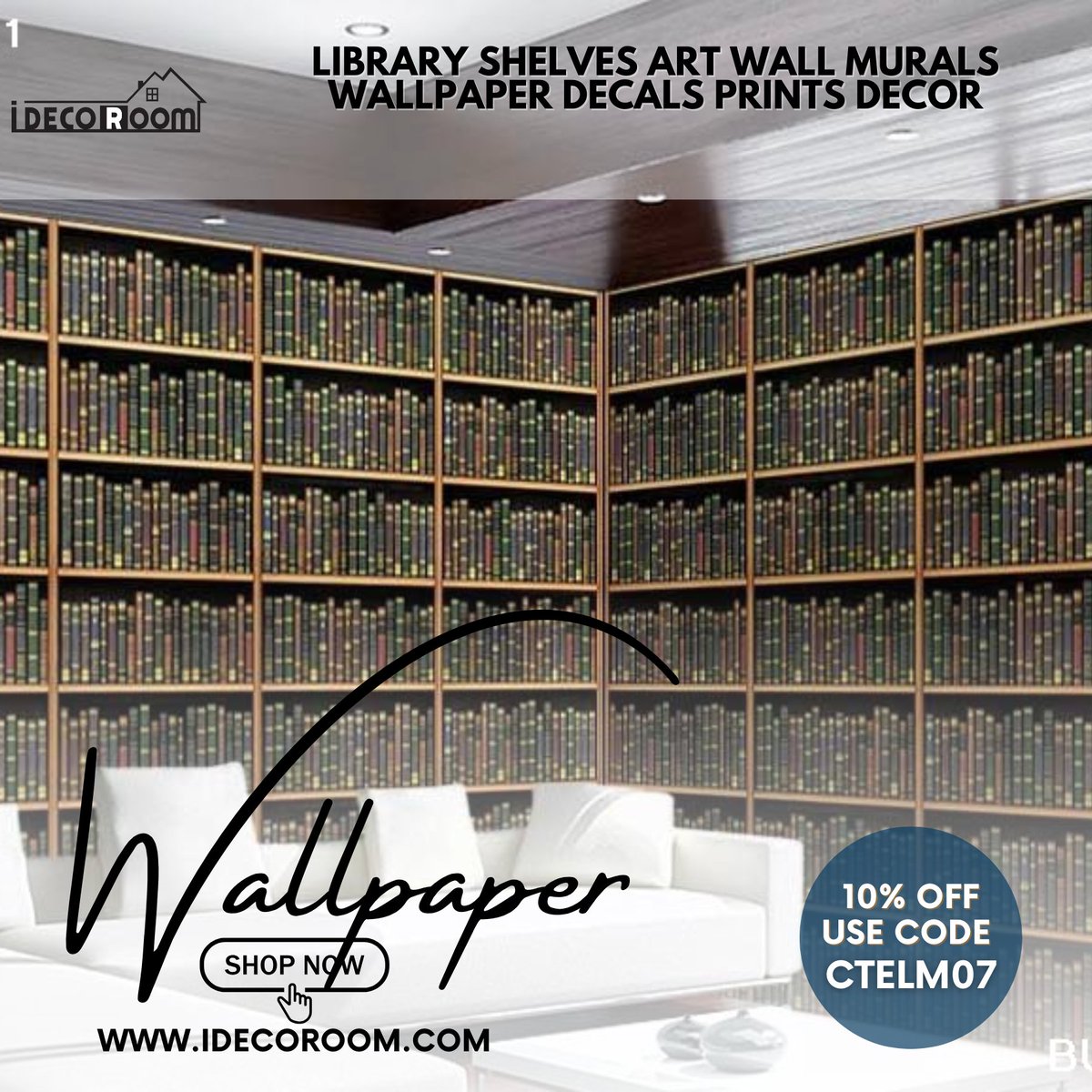 IDecoRoom's tweet image. Library Shelves&quot; wall mural, bringing a cozy, intellectual vibe to your room!

🛒 Shop now: tinyurl.com/9xuddmfc

#LibraryDecor #WallMurals #HomeDecor #BookshelfArt #RoomInspiration #WallArt #InteriorDesign #ReadingCorner #CozyVibes #DecorTrends