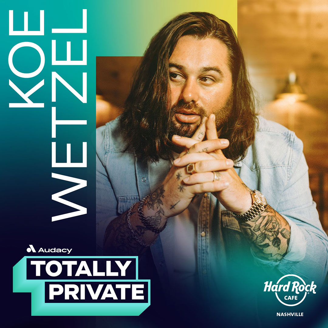 KISS Country 99.9 (@kisscountry999) on Twitter photo You and your crew have a chance to win an <a href="/Audacy/">Audacy</a> Totally Private show starring <a href="/KoeWetzel/">Koe Wetzel</a> at Reverb at <a href="/HardRock/">Hard Rock Cafe</a> Nashville!
Listen for your next keyword all this week for a chance to win!
Details here: bit.ly/4gUsXbs You and your crew have a chance to win an <a href="/Audacy/">Audacy</a> Totally Private show starring <a href="/KoeWetzel/">Koe Wetzel</a> at Reverb at <a href="/HardRock/">Hard Rock Cafe</a> Nashville!
Listen for your next keyword all this week for a chance to win!
Details here: bit.ly/4gUsXbs