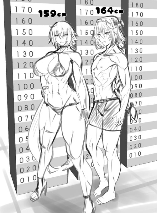 竿トルフォ×ジャンヌでシ〇タオネ描こうと思ったのに、設定調べたらアストルフォが思ったよりデカくて頭抱えてる 