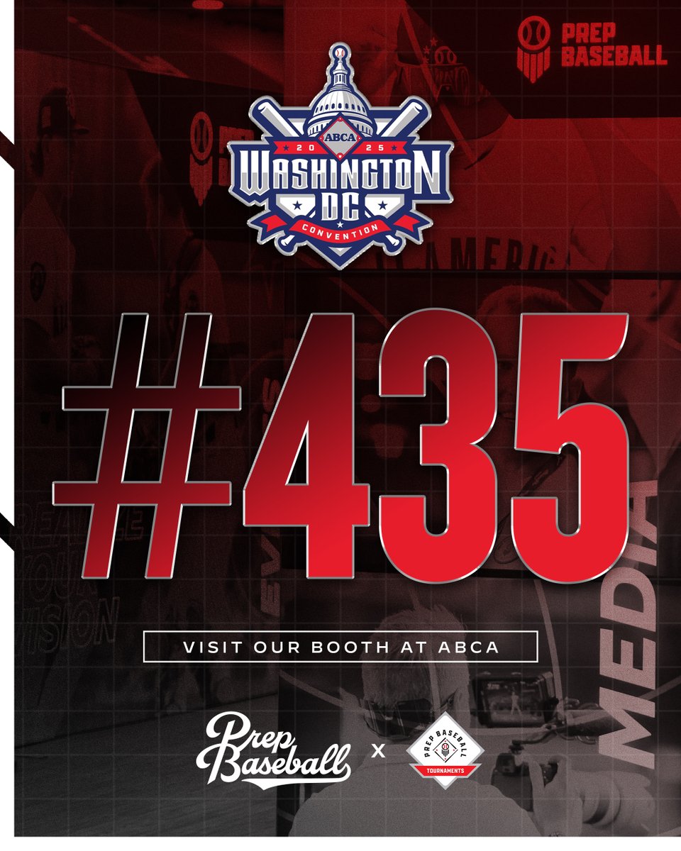 The <a href="/ABCA1945/">ABCA</a> Trade Show doors open at 1 PM today, stop by booth 4️⃣3️⃣5️⃣! 

<a href="/PBRTournaments/">Prep Baseball Tournaments</a> | #ABCA2025