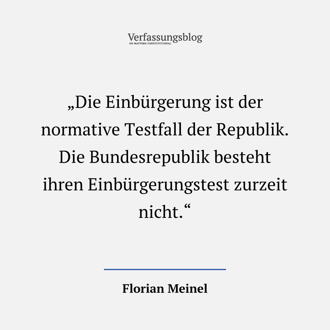 Ein Bekenntnis zur Anerkennung des Existenzrechts Israels als Voraussetzung der Einbürgerung?

FLORIAN MEINEL über ein Fehlurteil des Verwaltungsgerichts Regensburg, moralischen Triumphalismus und einen falschen Begriff der Staatsräson:

verfassungsblog.de/die-idee-der-s…