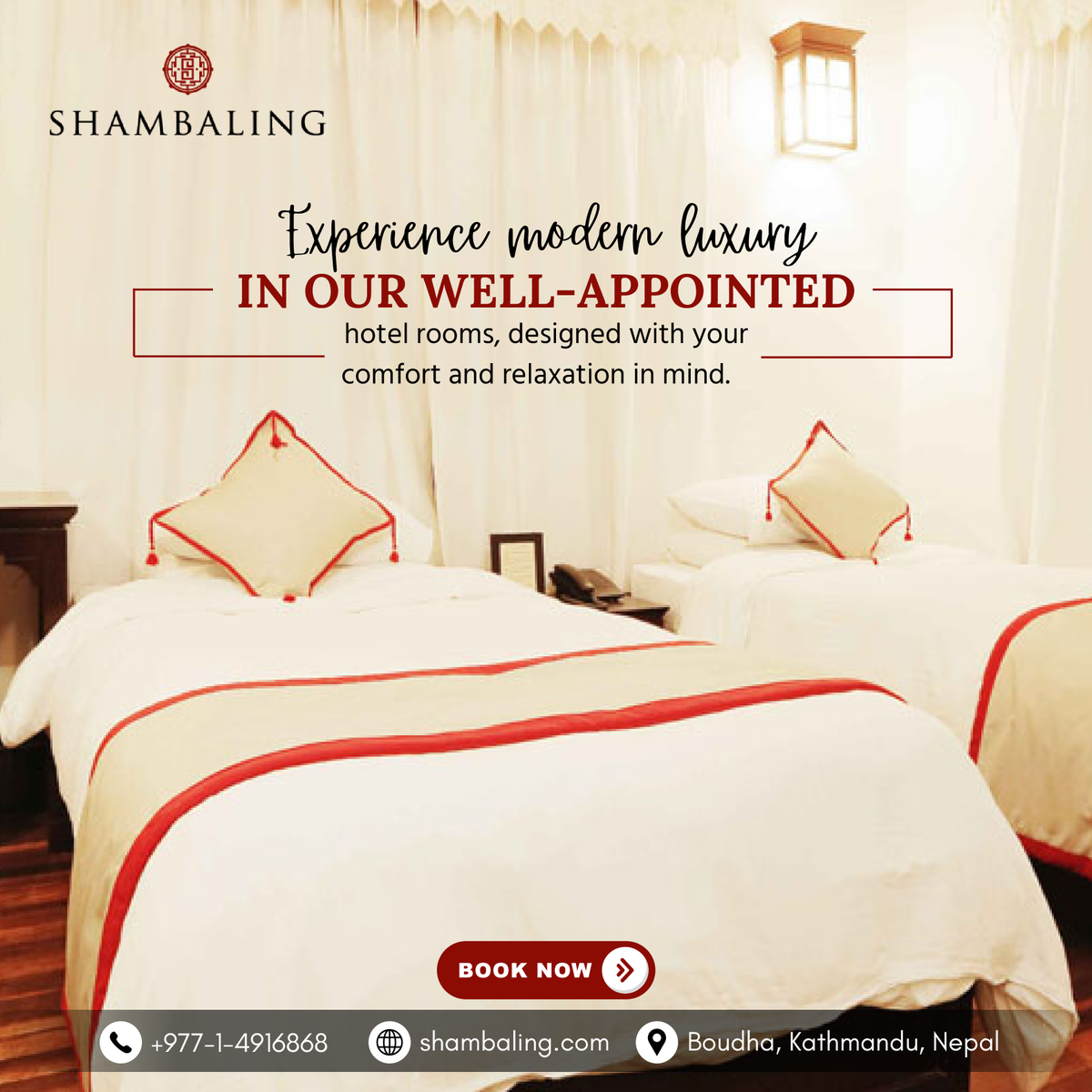 ShambalingHotel's tweet photo. 🌿 𝗠𝗼𝗱𝗲𝗿𝗻 𝗟𝘂𝘅𝘂𝗿𝘆 𝗔𝘄𝗮𝗶𝘁𝘀 𝗬𝗼𝘂 𝗮𝘁 𝗦𝗵𝗮𝗺𝗯𝗮𝗹𝗶𝗻𝗴 𝗕𝗼𝘂𝘁𝗶𝗾𝘂𝗲 𝗛𝗼𝘁𝗲𝗹 🌿
Relax and unwind in our well-appointed rooms, thoughtfully designed for your comfort and peace. ✨

𝗕𝗼𝗼𝗸 𝘆𝗼𝘂𝗿 𝘀𝘁𝗮𝘆 𝘁𝗼𝗱𝗮𝘆! J
#ShambalingHotel #ModernLuxury https://t.co/e25IJ98cFb