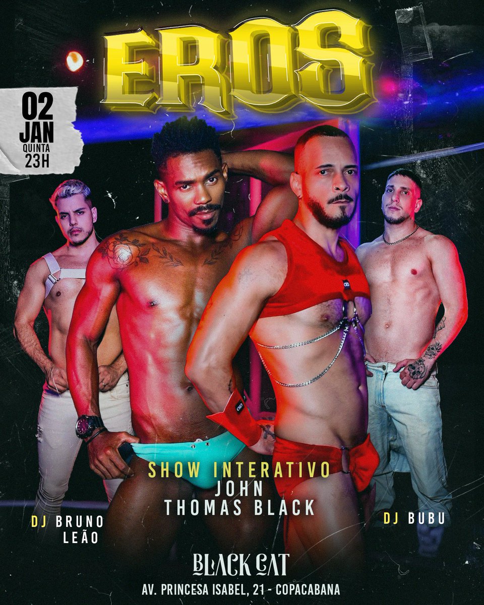 A Quinta do <a href="/BarBlackCat/">Black Cat Lounge Bar</a> fica por conta da <a href="/ErosFesta/">Festa Eros</a> ,com show interativo, muito eletropop e tribal, o maior dark room da Zona Sul e muito fervo até de manhã! 😈🔞 Garanta seu antecipado! 

sympla.com.br/event__2763861
