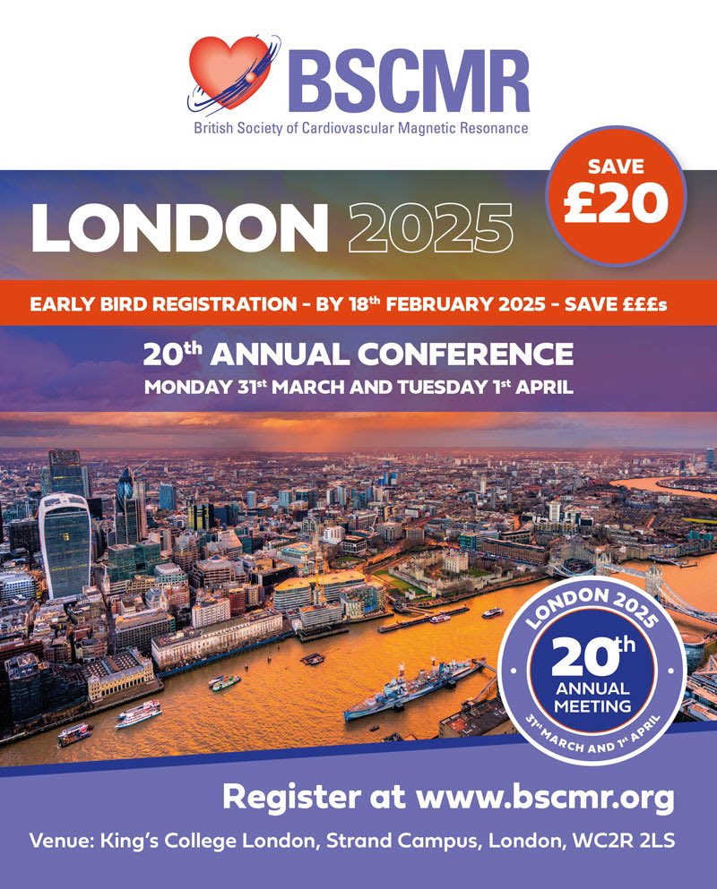 BSCMR (@bscmr) on Twitter photo 🚨 Early bird registration is now OPEN! 🚨
Join us for the 20th Annual Meeting at King’s College London (Strand Campus) on Mon 31st March & Tue 1st April 2025.
Don’t miss this 2-day event—secure your spot now! <a href="/SaulMyerson/">SaulMyerson</a> 🚨 Early bird registration is now OPEN! 🚨
Join us for the 20th Annual Meeting at King’s College London (Strand Campus) on Mon 31st March & Tue 1st April 2025.
Don’t miss this 2-day event—secure your spot now! <a href="/SaulMyerson/">SaulMyerson</a>