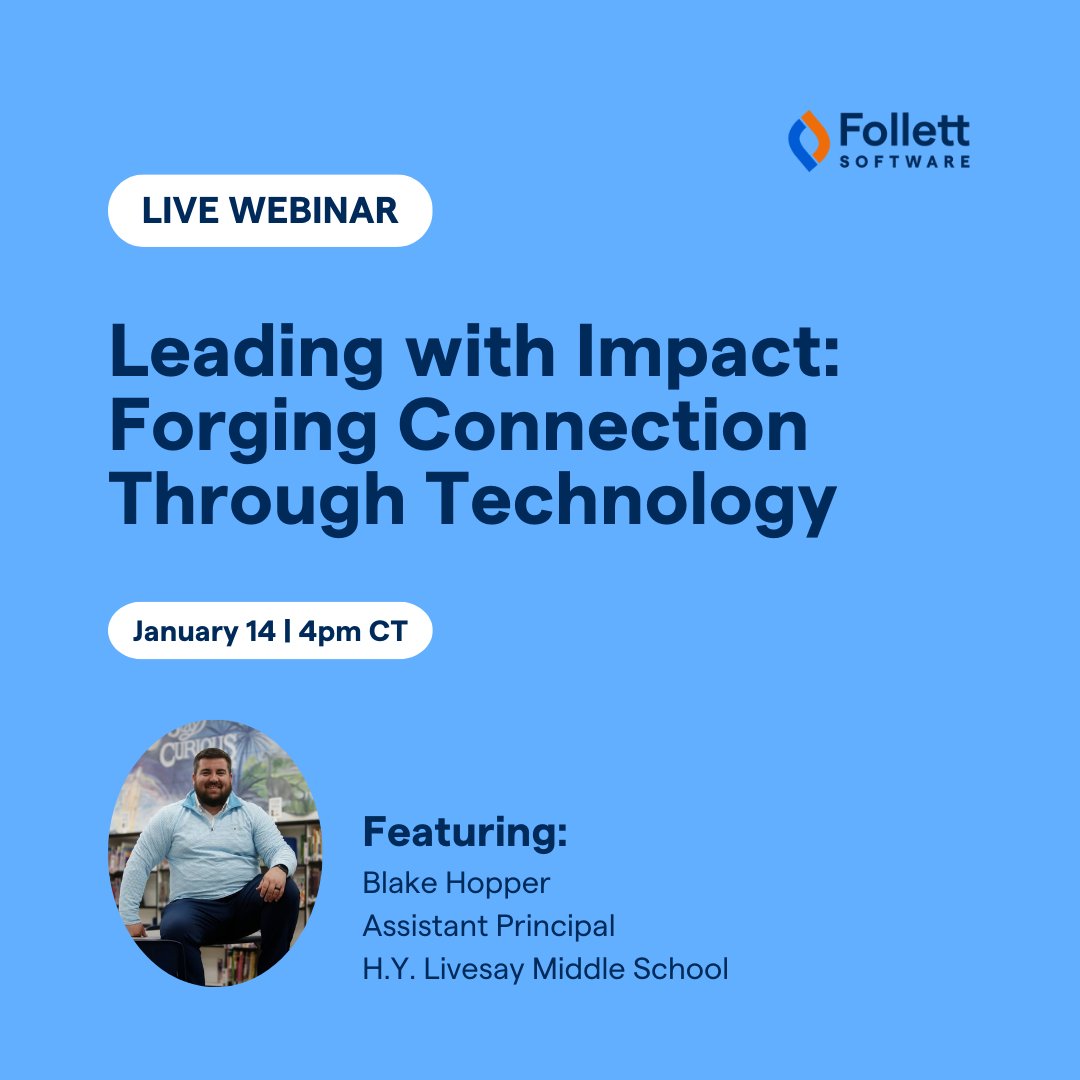Join <a href="/thelitprincipal/">Blake Hopper</a>, an inspiring assistant principal, as he shares his journey of transforming school culture through intentional leadership and innovative technology. Blake will show how creating a supportive and inspiring environment can positively impact both students and