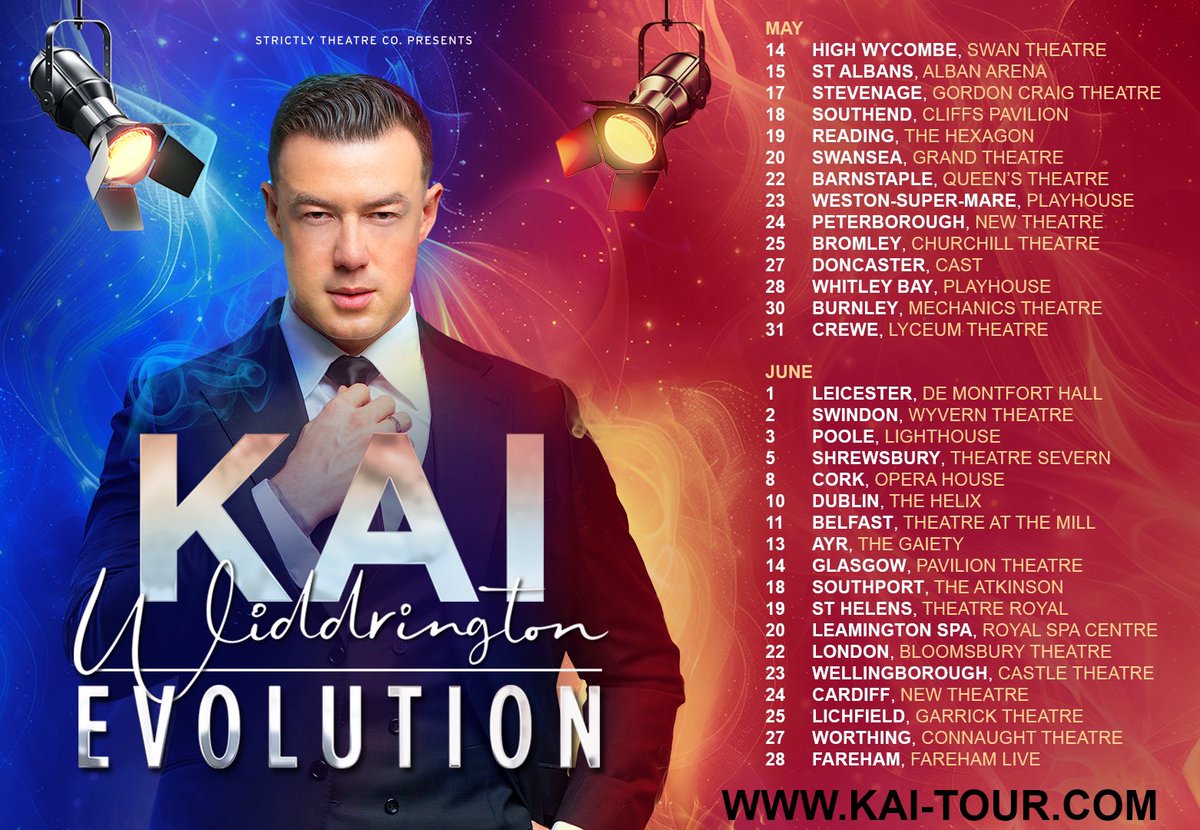 STheatreCo's tweet photo. We are very excited for the debut of Kai Widdrington EVOLUTION TOUR 2025! Tickets onsale https://t.co/lODYnXQOHd @Kaiwidd #kaiwiddrington #evolution #evolutiontour #ukandirelandtour2025 #newtour #debut #booknow #ticketsonsalenow https://t.co/ji6DNqZInI