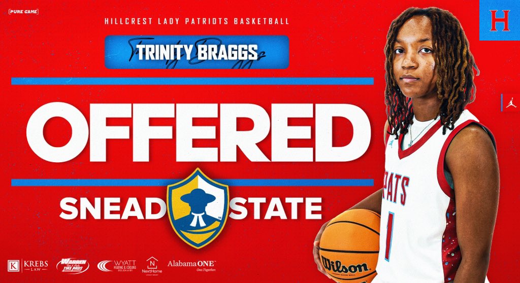 Congratulations to Senior Trinity Braggs who picked up an offer from Snead State Community College!