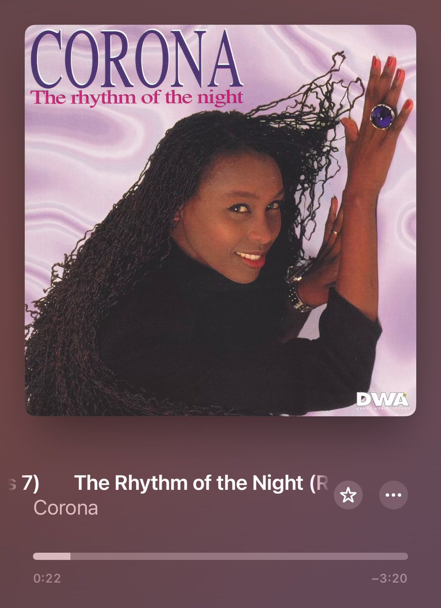 #CeMatinDansMonIPod enfin de la bonne musique #Corona #TheRythmOfTheNight