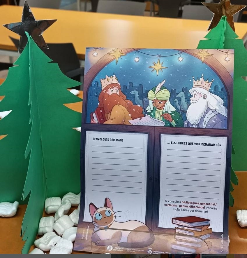 Ep famílies! 📝
Si encara no teniu la carta dels Reis d'Orient, passeu aquests dies per la #biblioalella.
Han arribat les cartes de les #bibliotequescat il·lustrades per l'Alba Cardona.
📚 I no oblideu demanar molts llibres a Ses Majestats!!
#bibliosmaresme #bibliotequesxbm