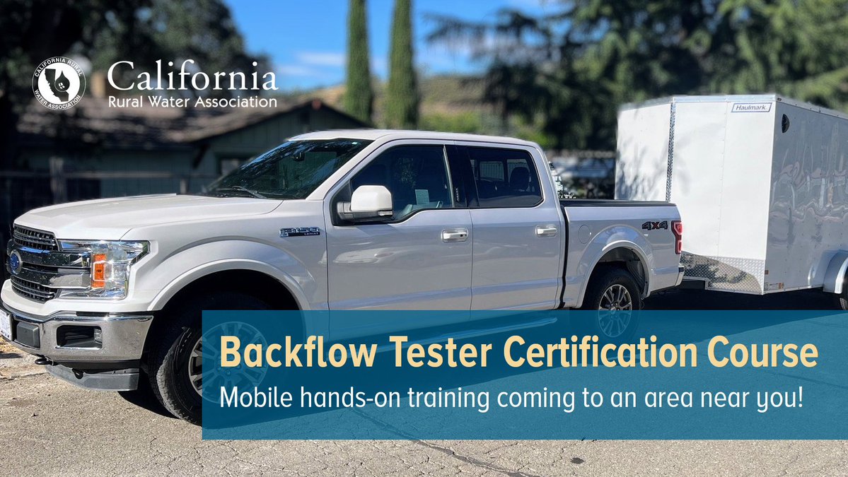CalRural's tweet image. @CalRural is excited to announce our new mobile backflow certification training. Donny Breedlove, has set up a fantastic mobile hands-on training unit which will be scheduled at various locations this year. #backflowcertification #water #waterutilities #wateroperations #backflow