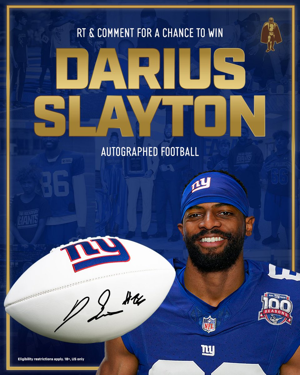 Giants's tweet image. Votes count as double today ‼️

Repost &amp;amp; comment for a chance to win 

#WPMOYChallenge + Darius Slayton