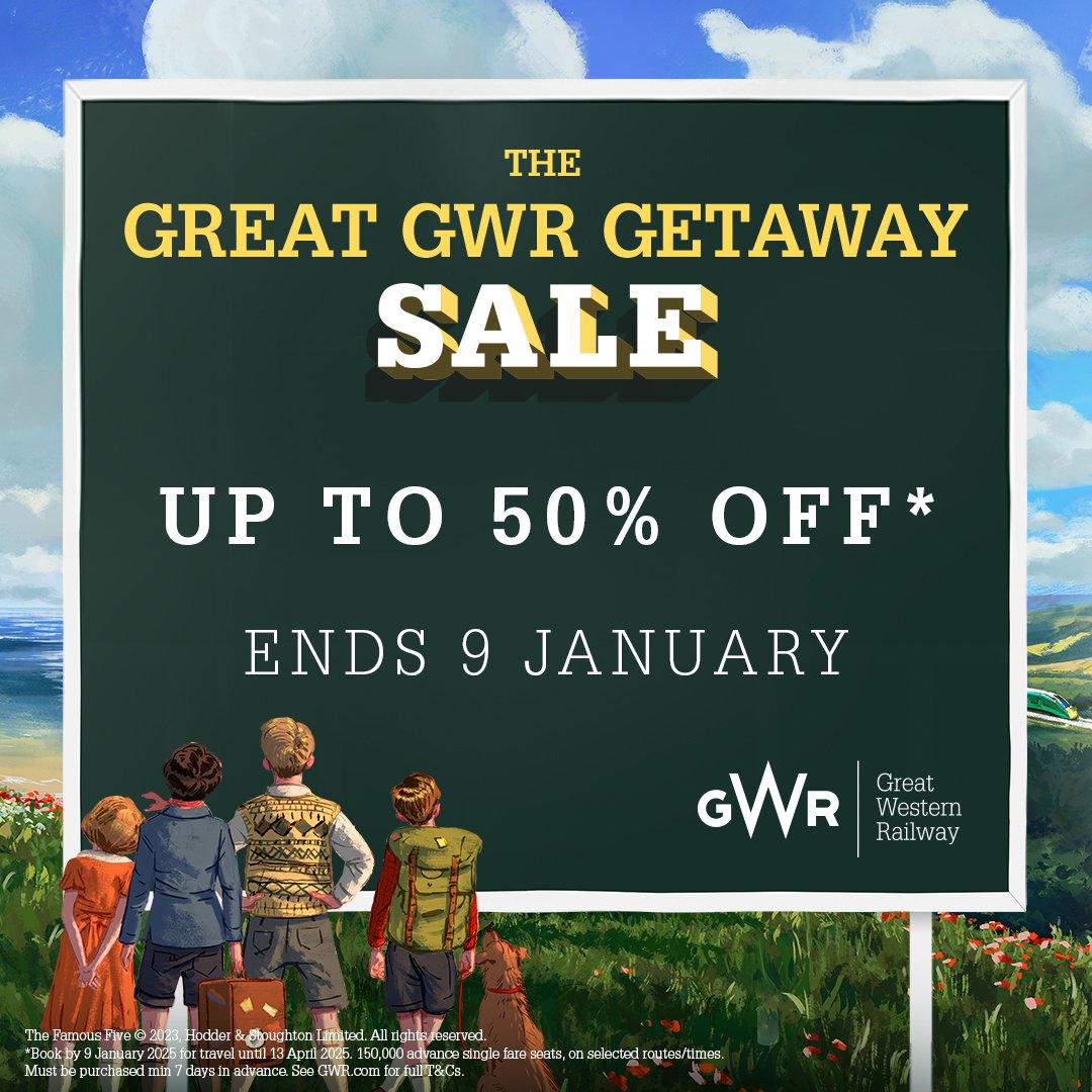 The great GWR sale is now live, with up to 50% off.
Explore the Cotswolds with GWR in the January sale and take advantage of discounted train fares.
Offer ends 9th January. Book your tickets at gwr.com/sale
#Cotswolds #getaway #jansale