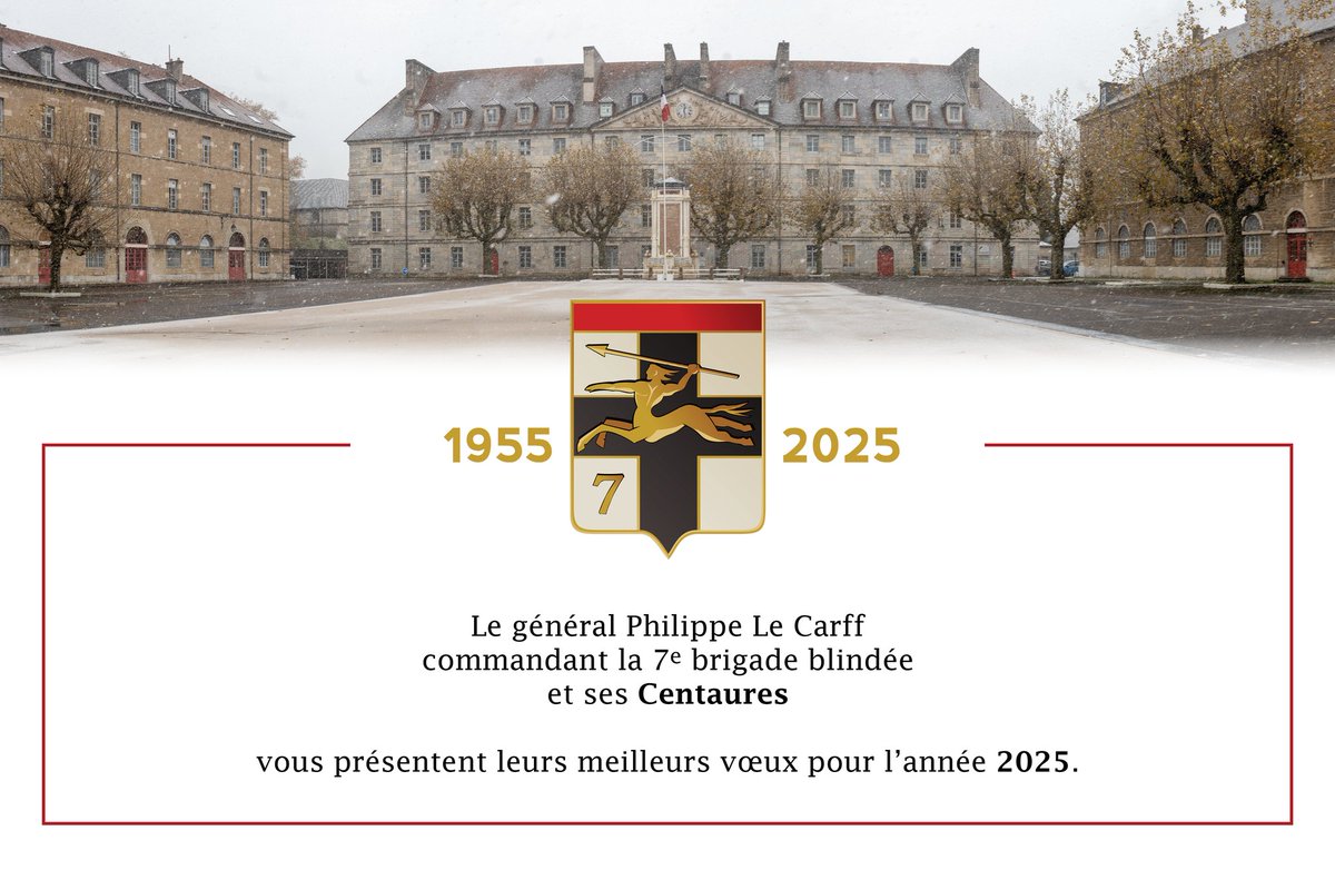 7e_brig_blindee's tweet image. La 7e brigade blindée vous souhaite une très belle nouvelle année, pleine de #PrépaOps, de #MatosOps, d'#HauteIntensité et de #TradiMili 👏
#2025newyear #NouvelAn2025