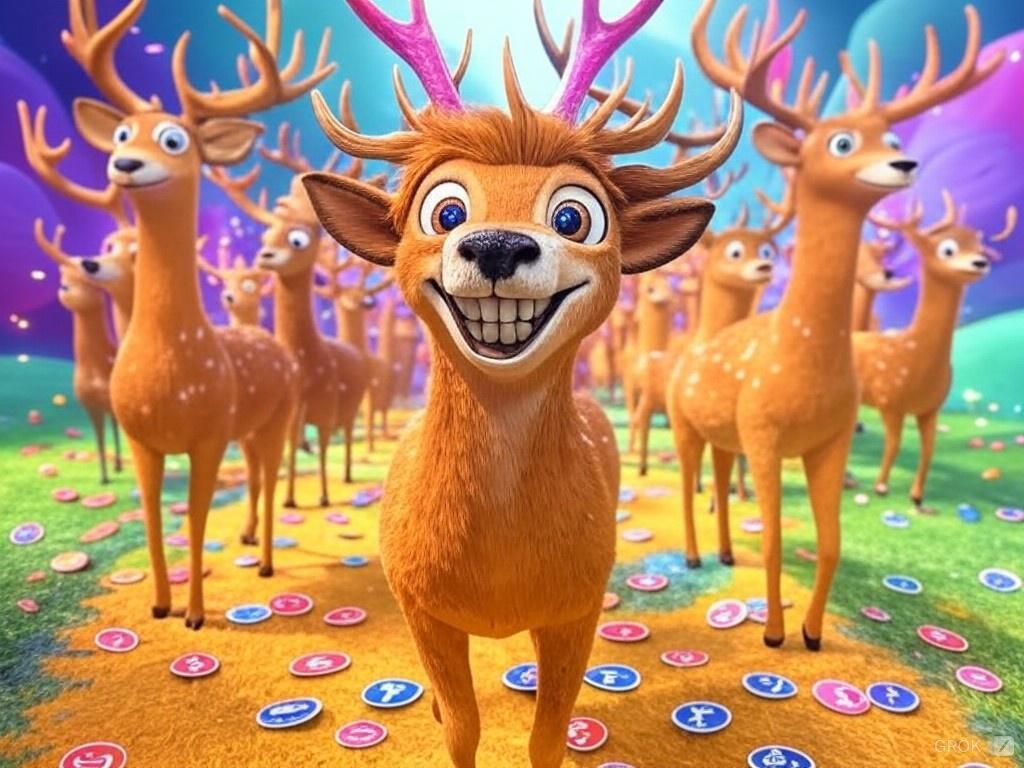 yuckbuck_'s tweet photo. 🦌Get ready for the parade of the year! Here comes Chunky Yuck Buck, leading the charge with his crew of hilarious, crypto-savvy deer. With eyes that sparkle brighter than your portfolio and antlers that block out the FOMO, this gang is all about turning your New Year. #ybk #btc https://t.co/0WlqQMlp26