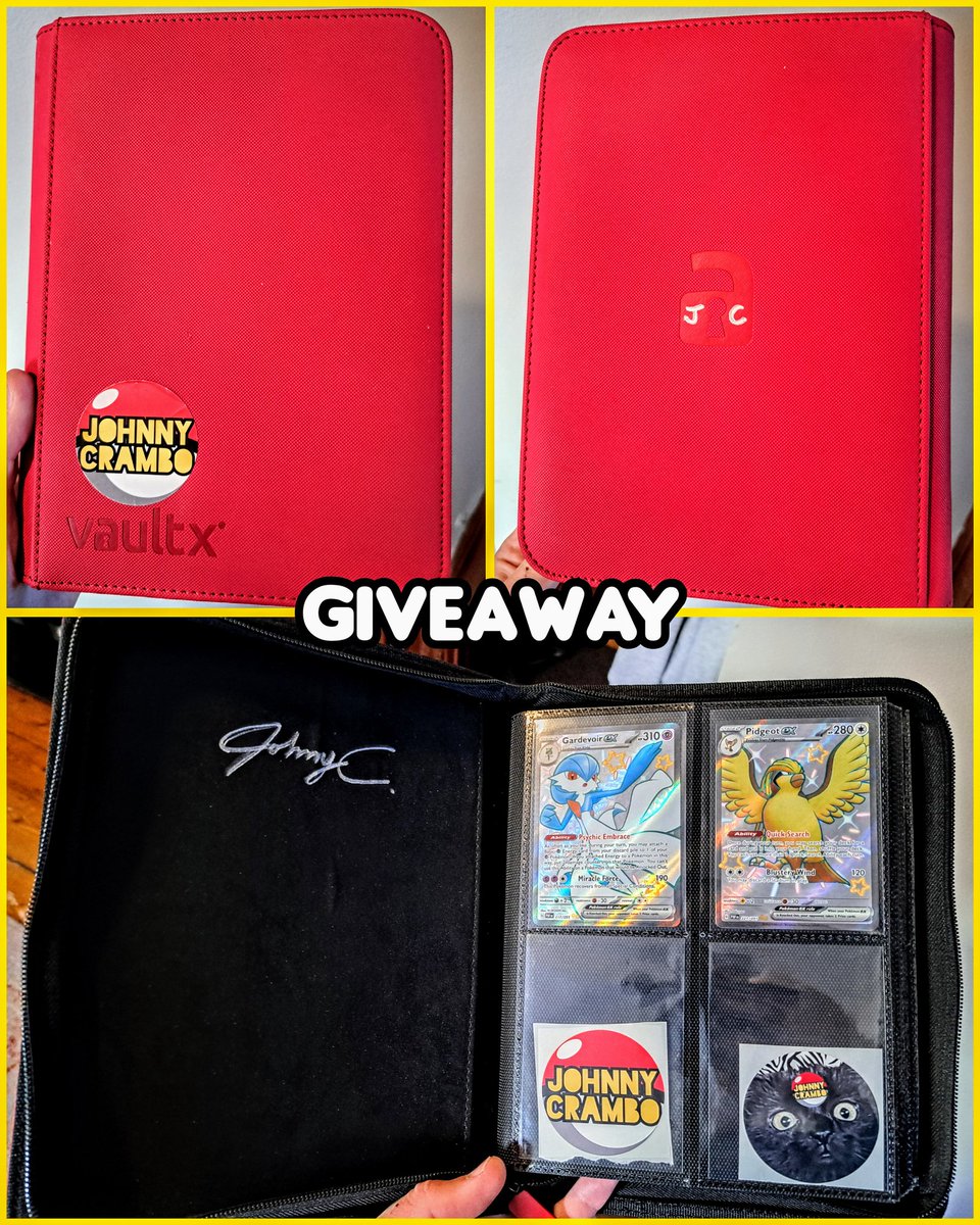 ⭐ SUPPORTER GIVEAWAY ⭐ 

For people who enjoy my content &amp; support me, I'm giving away my ORIGINAL BINDER w/ a couple pages of Pokemon cards in it.
I also signed the inside &amp; back.
*William sticker INCLUDED 😎

☑️ REPOST
☑️ COMMENT "WILLIAM"

💛 ya dudes - ends 1/11 #pokemon