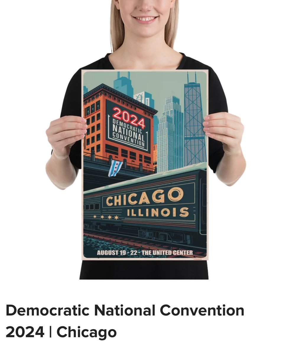 Grab an exclusive commemorative items from the 2024 Democratic National Convention in Chicago. 🇺🇸📷chicagodnc2024.printful.me