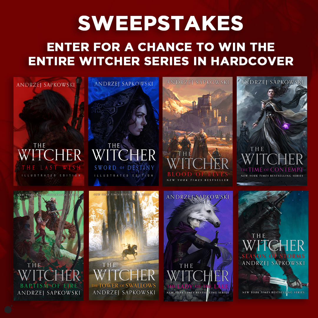 orbitbooks's tweet photo. Sweepstakes! Enter for a chance to win the Witcher series by Andrzej Sapkowski in hardcover. #readthewitcher

Enter now: https://t.co/sEfFHNf5iT
⁣
US only; no purchase necessary; 18+; ends 1/31/25 https://t.co/vLhXyX2ugI