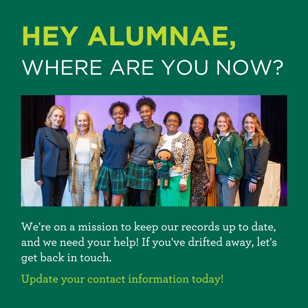 Attention Ellis Alumnae: Reminder to Update Your Contact Info! We're on a mission keep our records up to date, and we need your help! Please take a moment to update your contact info by filling out the form at the bottom of our alumnae page: hubs.la/Q02XjQVl0