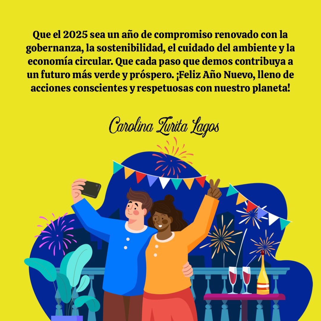 carozuritalagos's tweet photo. #Importante que en este nuevo año #2025newyear seamos conscientes de nuestra responsabilidad para q transformemos nuestras acciones sean más conscientes y respetuosas con el ambiente.
¡Feliz 2025! https://t.co/kpGTs64YBv