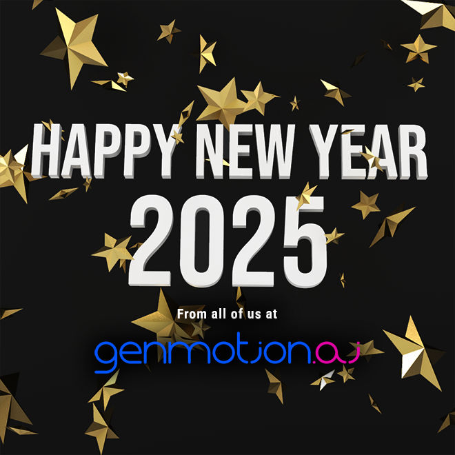 GenmotionAI's tweet photo. Happy New Year everyone! Here's to a great 2025! https://t.co/B1AMiDMAlQ
