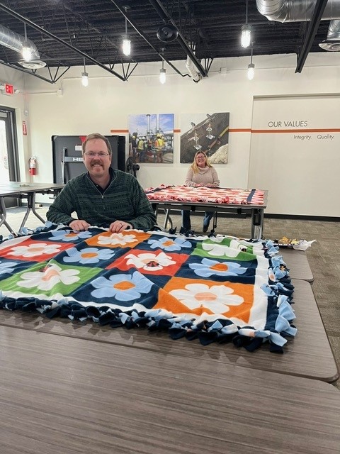 A big thank you to the team at <a href="/groebner/">GROEBNER</a>, who recently donated cozy tie blankets for our clients. It's such a thoughtful and considerate gift, and we know they'll be well-loved!