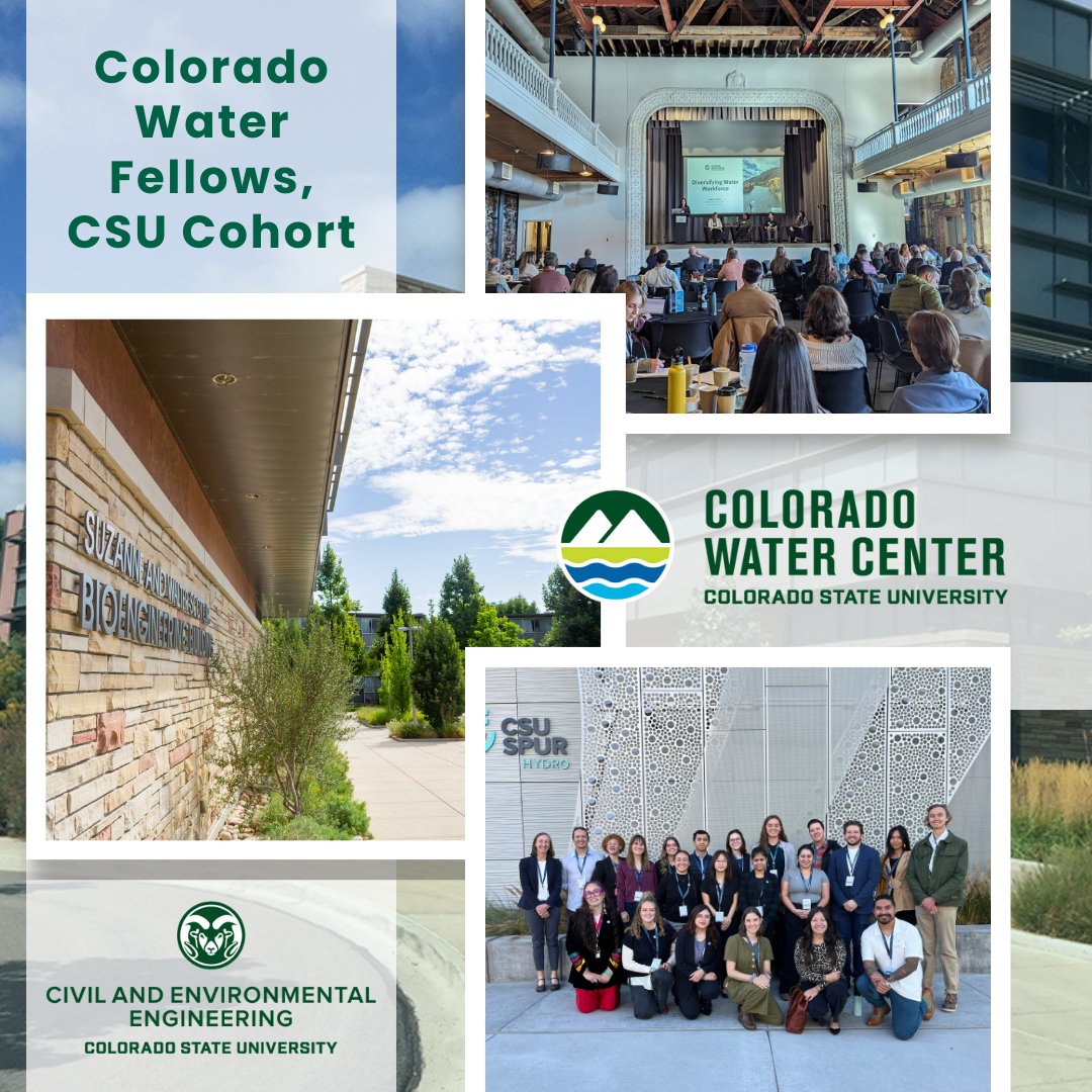 COWaterCenter's tweet image. We're continuing to celebrate the exceptional Colorado Water Fellows, CSU Cohort, this time from CSU's College of Engineering - Aleah, Gabby, and Nay Win!
Check out the links below to learn more about the @CSU_CivE Water Fellows.
col.st/9cWBd
col.st/FLk31