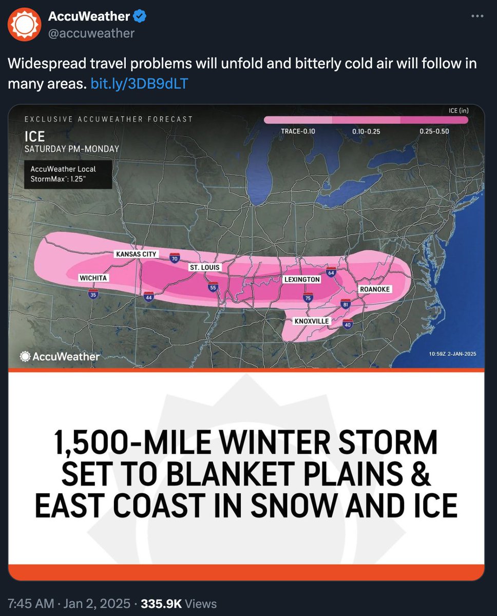 fbastiat17's tweet photo. @accuweather Alright Washington DC. Bend over! This is gonna hurt! https://t.co/TuuT7kD4Th