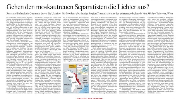 As of January 1, 2025, Russia can no longer deliver gas through Ukraine. Could this help to thaw one of Europe’s oldest frozen conflicts? What does the new situation mean for Transnistria and the Republic of Moldova?  A 🧵based on my article in FAZ: