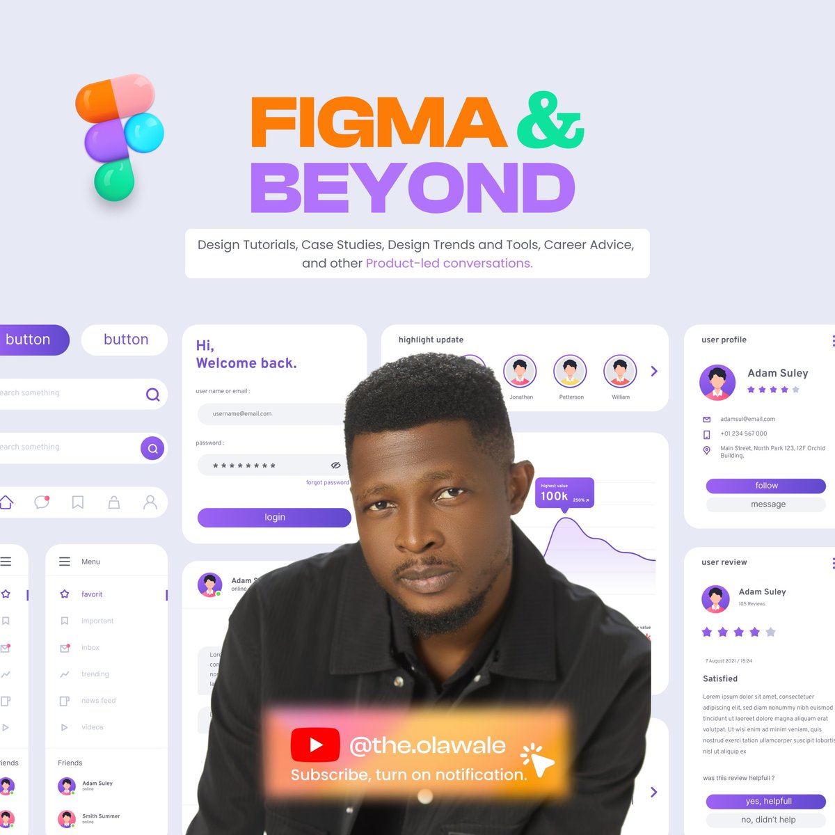 theolawale_'s tweet photo. Introducing ‘Figma &amp; Beyond’ 🎨✨ Your ultimate destination for design tutorials, case studies, and product-led conversations. 

Ready to start or elevate your Product (UI/UX)design game? 

Subscribe now on Youtube @the.olawale!

https://t.co/VhBjJQ7ZSe https://t.co/bxKAQgKOOy