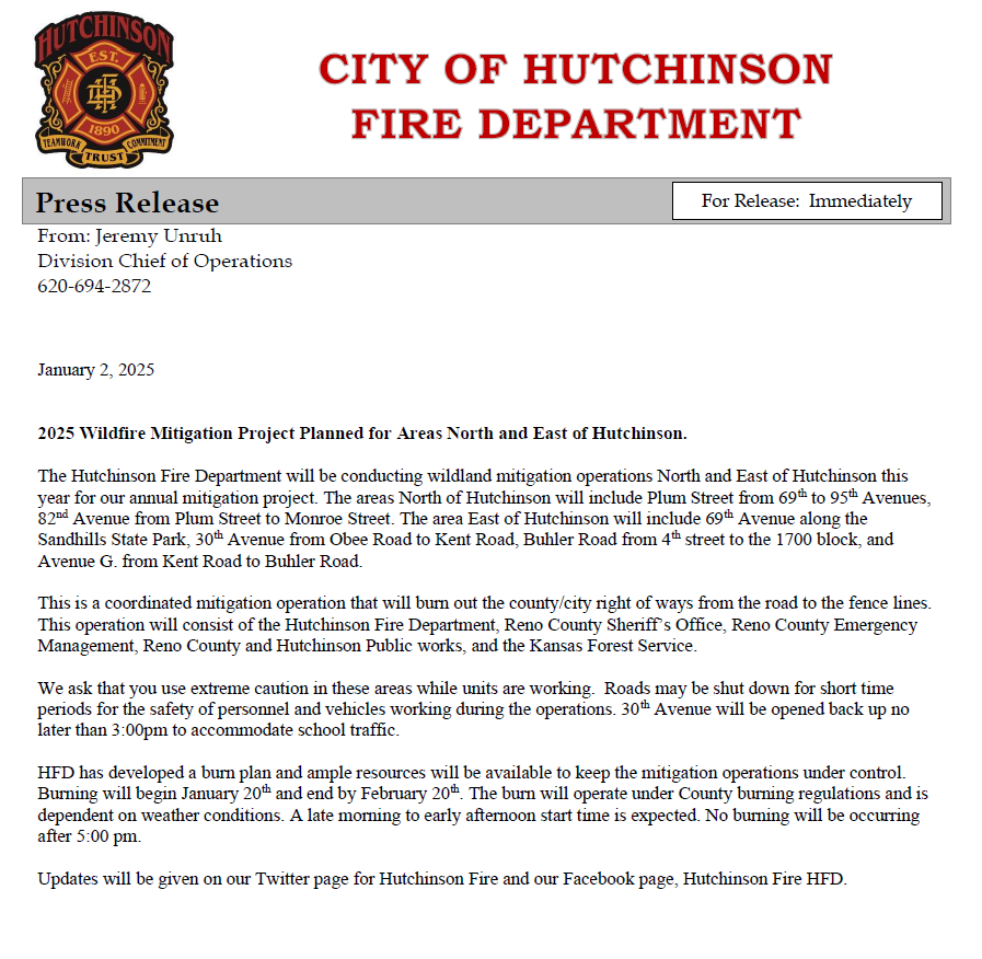 Hutchinson Fire Dept (@hutchinson_fire) on Twitter photo 
