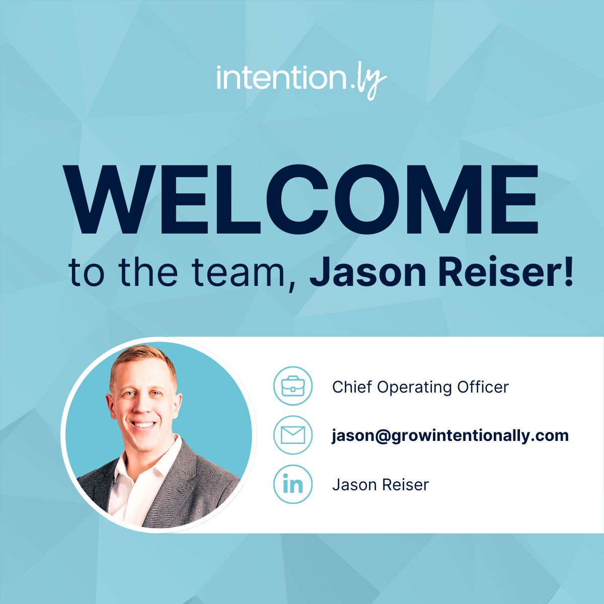 Is there a better way to start the year than with an incredible new hire? 🤔

We think not – and we’re thrilled to welcome Jason Reiser to the Intention.ly family as our Chief Operating Officer!