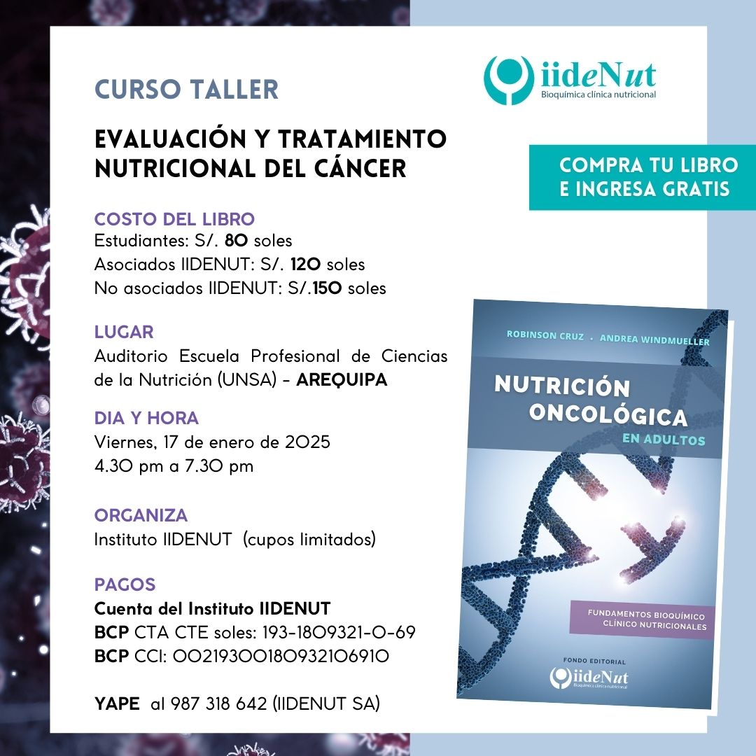 Estimados colegas de AREQUIPA, MOQUEGUA y TACNA

El próximo 17-ENE a las 4.30 pm, el Dr. Robinson Cruz estará dictando este curso taller. El ingreso será GRATUITO por la compra del texto. 

Las inscripciones cierran una semana antes del evento
+INFO: 987 318 642