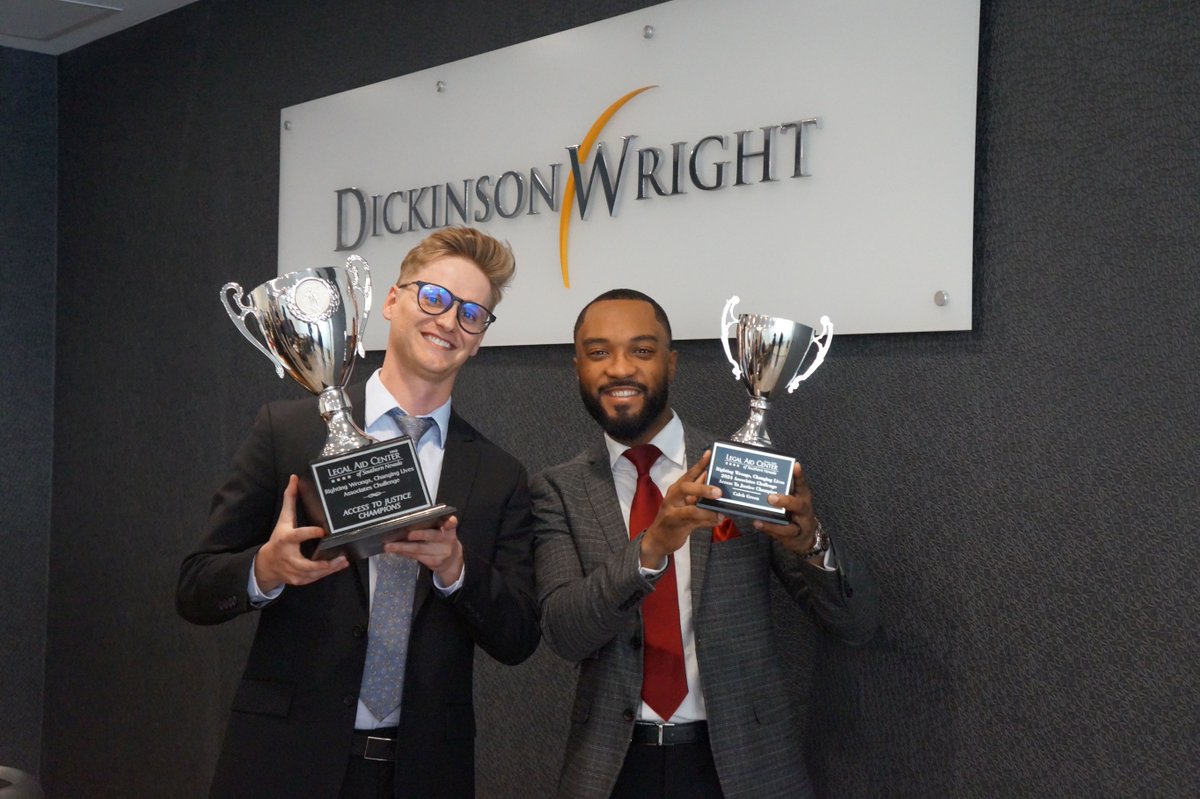 Dickinson Wright (@dickinsonwright) on Twitter photo Congratulations to the associates in the Las Vegas office for winning the <a href="/LegalAidSNV/">Legal Aid Center</a> 6th Annual Associates Challenge, and to Caleb Green for being awarded the Associates Trophy. Learn more about the Associate’s Challenge and winners here: bit.ly/3VJGURx Congratulations to the associates in the Las Vegas office for winning the <a href="/LegalAidSNV/">Legal Aid Center</a> 6th Annual Associates Challenge, and to Caleb Green for being awarded the Associates Trophy. Learn more about the Associate’s Challenge and winners here: bit.ly/3VJGURx