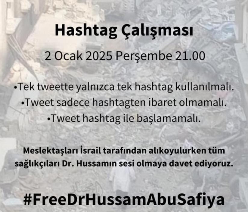 Türkiye Sağlık STK'ları (@tuseptr) on Twitter photo #FreeDrHussamAbuSafiya
<a href="/tuseptr/">Türkiye Sağlık STK'ları</a> <a href="/profakcakaya/">profakcakaya</a> <a href="/hekimhaklari/">Hekim Hakları Platformu</a> <a href="/hekimhaklari/">Hekim Hakları Platformu</a>platformu <a href="/tabip/">Dr Beşiktaş</a>.sen @drahmetercek <a href="/hsvistanbul/">HAYAT VAKFI</a> #birlikvakfı <a href="/aidoctors/">AID</a> <a href="/gonulluler/">gonulluler</a>.biseg <a href="/biyoted/">biyoted</a> @diyamerorg @ecza_der #filmed @hekimhaklari @insanvemedeniyethareketi @ivekvakfi #kutupyildizidernegi #FreeDrHussamAbuSafiya
<a href="/tuseptr/">Türkiye Sağlık STK'ları</a> <a href="/profakcakaya/">profakcakaya</a> <a href="/hekimhaklari/">Hekim Hakları Platformu</a> <a href="/hekimhaklari/">Hekim Hakları Platformu</a>platformu <a href="/tabip/">Dr Beşiktaş</a>.sen @drahmetercek <a href="/hsvistanbul/">HAYAT VAKFI</a> #birlikvakfı <a href="/aidoctors/">AID</a> <a href="/gonulluler/">gonulluler</a>.biseg <a href="/biyoted/">biyoted</a> @diyamerorg @ecza_der #filmed @hekimhaklari @insanvemedeniyethareketi @ivekvakfi #kutupyildizidernegi