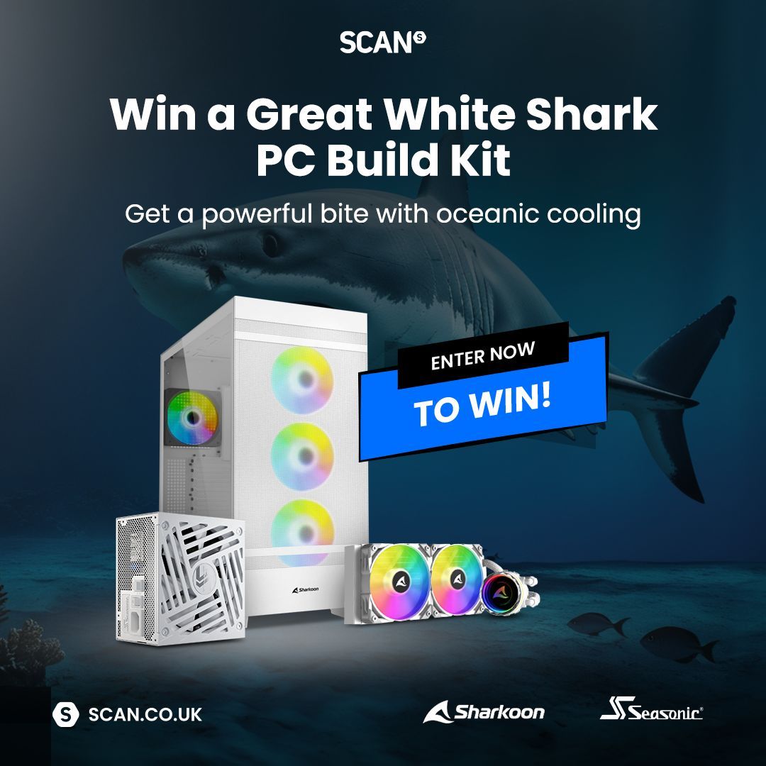 ScanComputers's tweet image. Dive deep for a chance to win a Scan "Great White Shark" Bundle from @SharkoonNews &amp;amp; @Seasonic! Get a head start on your PC build this year with a case, cooler, and PSU. Enter here -&amp;gt; buff.ly/3PkNzOk #Sharkoon #Seasonic #PCBuildStarterKit #Giveaway #gaming