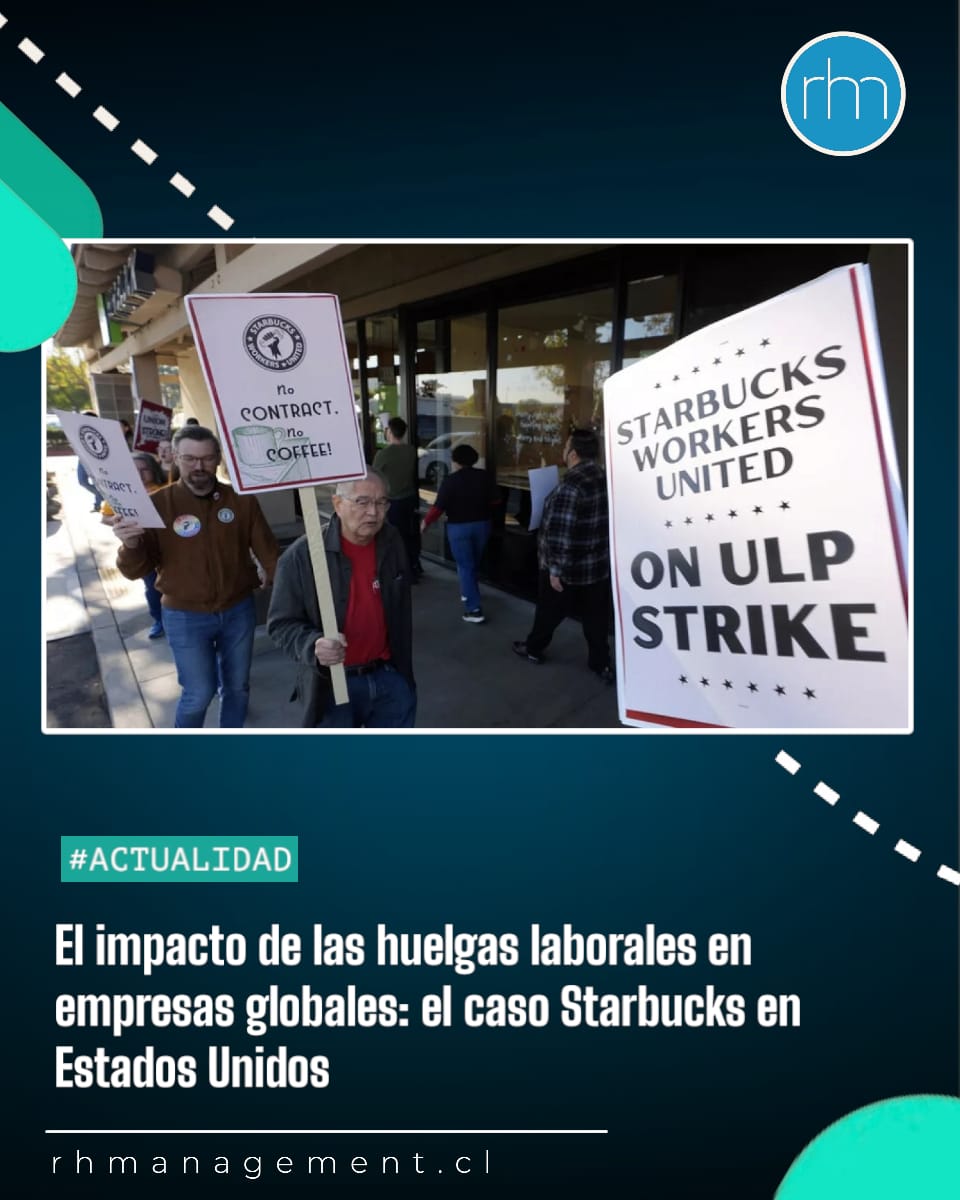 📌 #Actualidad
☕ Starbucks enfrenta huelgas en 3 ciudades de EE.UU. Trabajadores exigen mejores salarios y condiciones laborales. 🌐 ¿Estamos ante una nueva ola sindical?
👉 Lee más en RH Management:
rhmanagement.cl/el-impacto-de-…