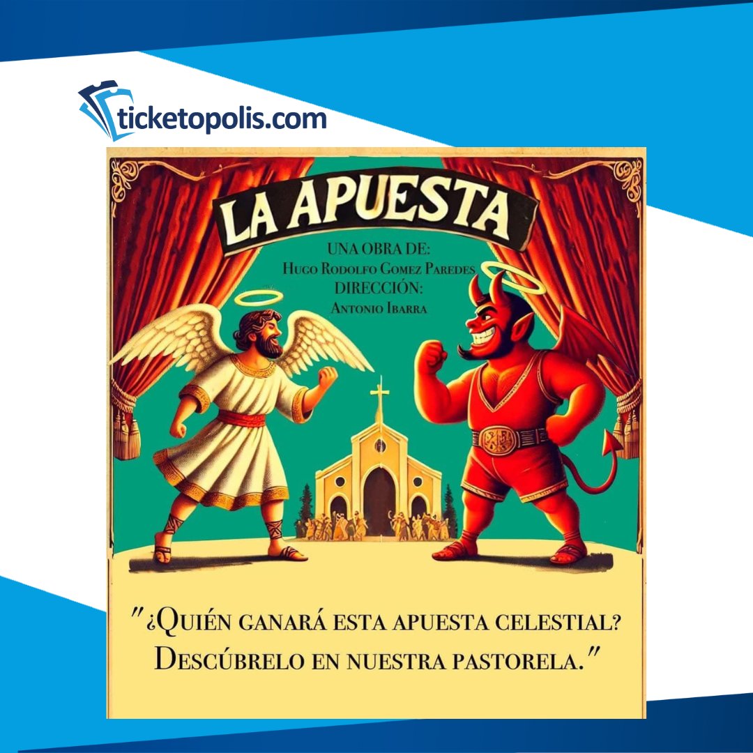 🎭 "La Apuesta" - Una pastorela inolvidable para toda la familia 🎭
¡Ideal para toda la familia!

📅 6 y 13 de Enero, 8:00 pm.
📍Café Teatro, Monterrey.
🎟️Boletos disponibles en: ticketopolis.com/laapuesta/tick…

#Ticketopolis #LaApuesta #Obradeteatro #Monterreyeventos