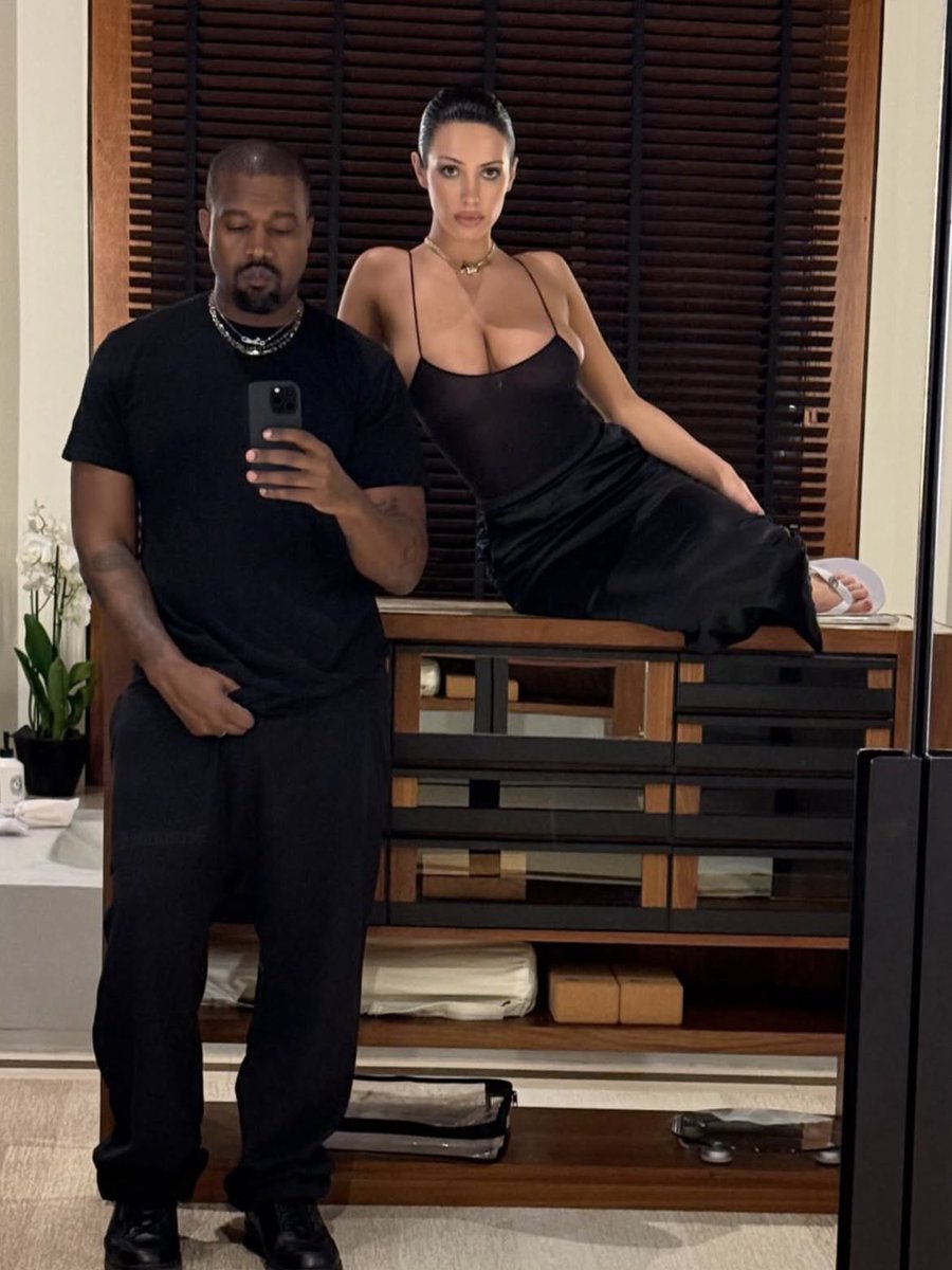 PopCrave's tweet image. Kanye West &amp;amp; wife Bianca Censori in new photos.