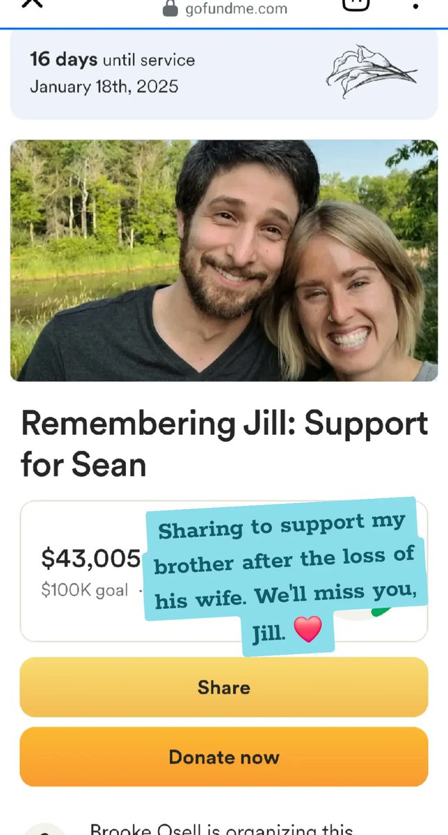 LunariiReads's tweet photo. I know I don't post much, but I thought this was a worthy one. Shares would be highly appreciated ❤️ 

I want to help support the fundraiser for my brother after the loss of his wife. 

https://t.co/x8g9vobmlo 

#gofundme #supportforsean #fundraiser #loss #ShareThisPost https://t.co/yIKRNEIPMG