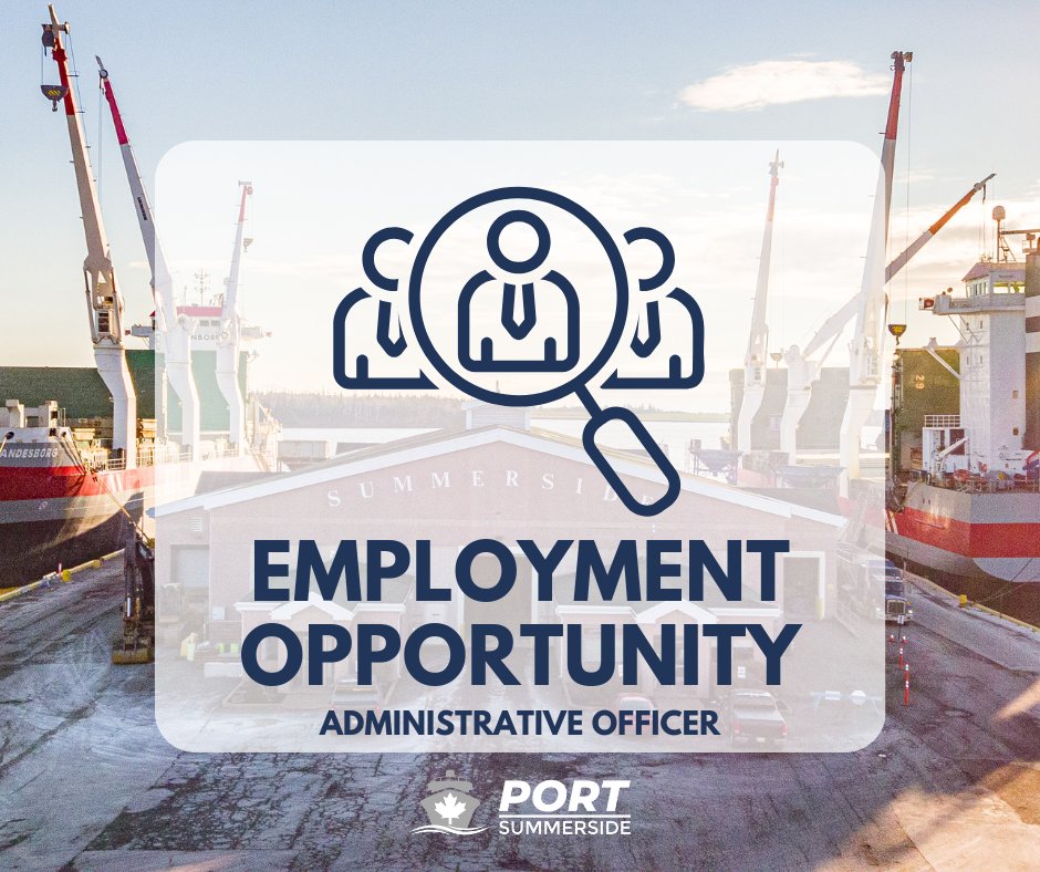 Employment Opportunity - Administrative Officer

➡️Salary: $50,000-$58,000
➡️Full-time, permanent 40 hours per week
➡️Comprehensive benefits package

Learn more and apply here: bit.ly/4gJKS51

Deadline to apply is Thursday, January 16, 2025.

#Summerside | <a href="/workpei/">WorkPEI</a>