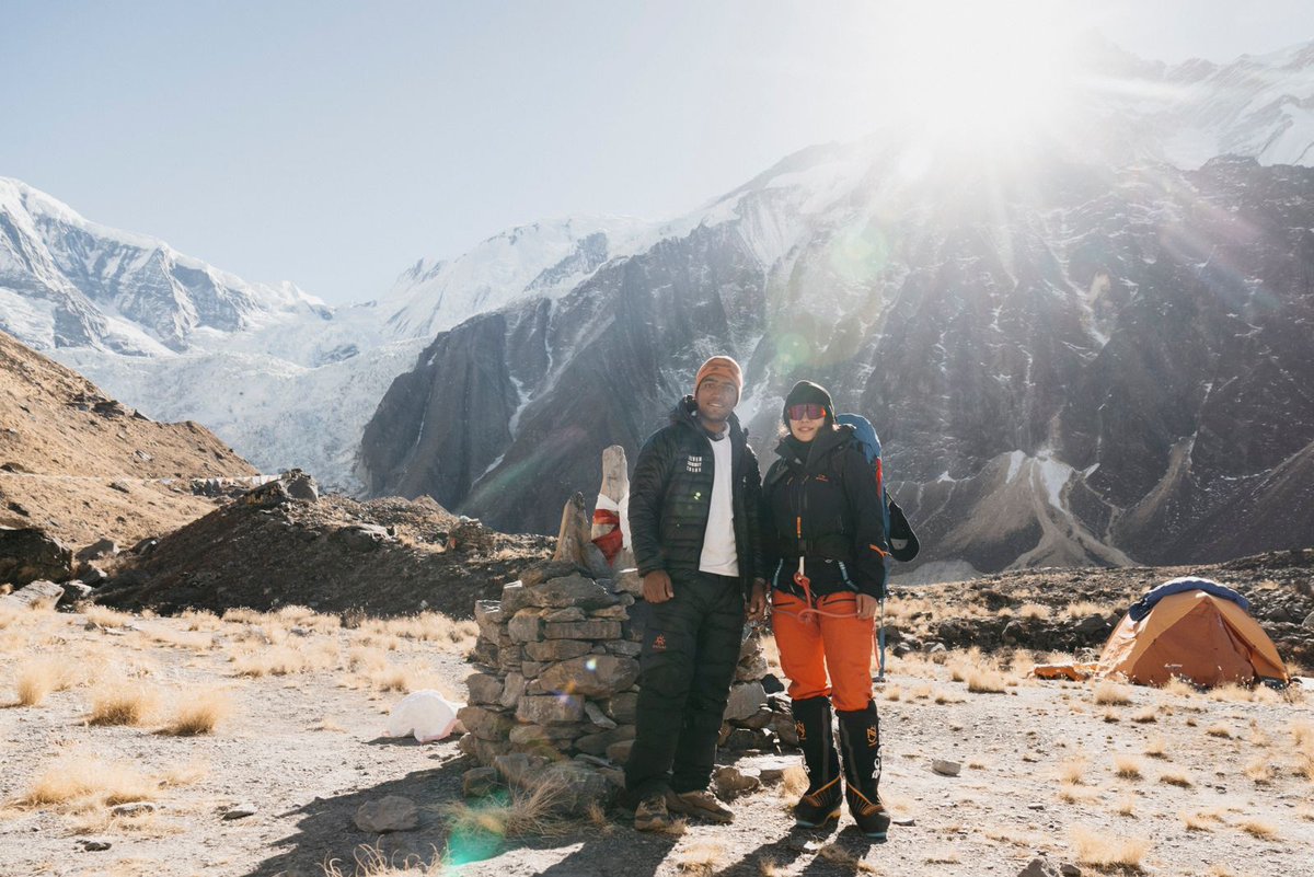 #WinterAnnapurna2025

Back from first rotation, stayed a night at C-2.  The conditions on the mountains are extreme. Last night it fell below -35° 
The icy slabs btw C-2 to C-3 would be tricky! 
Time for some rest at bc, b4 heading back to C-4, in the next weather window