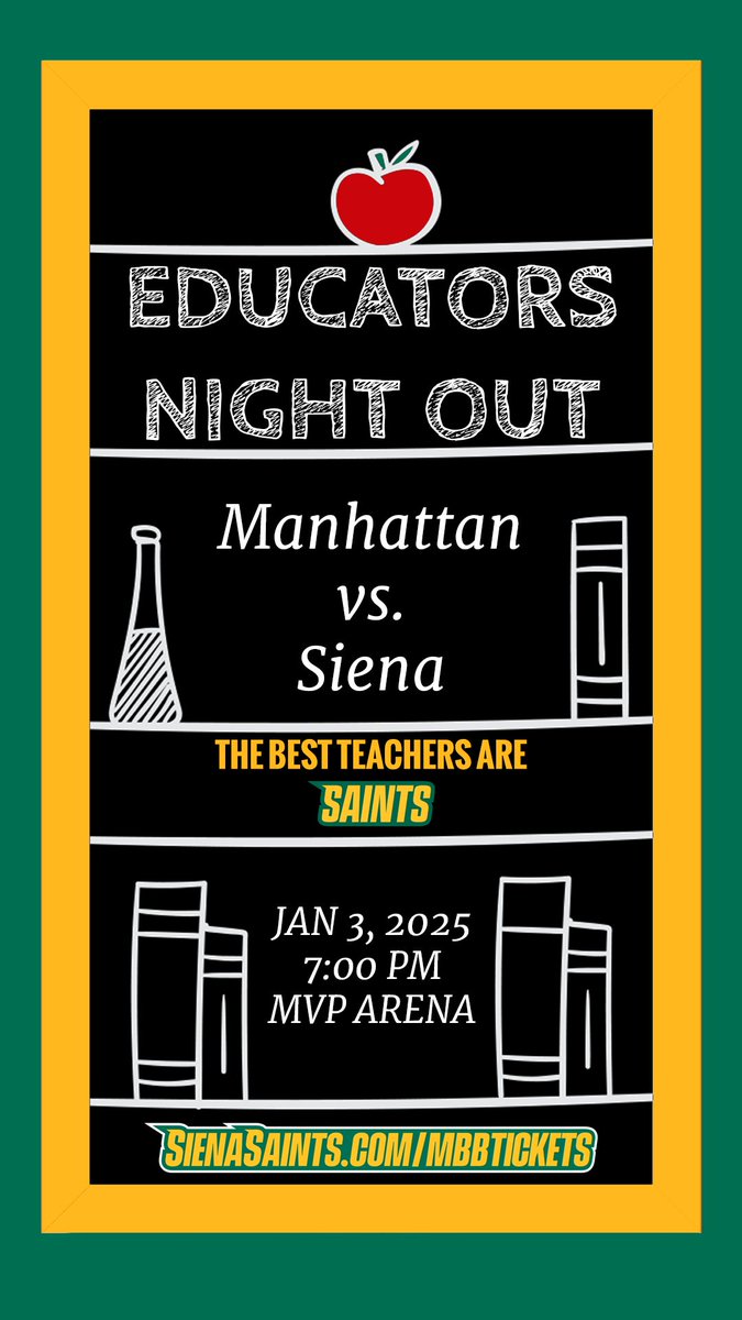 🏀🧑‍🏫🍎 CALLING ALL EDUCATORS

Join us tomorrow night at <a href="/TheMVPArena/">MVP Arena</a> as we celebrate those who inspire the next generation

All educators and guidance counselors can secure exclusive discounted tickets to the game

TICKETS/MORE INFO ➡️ t.ly/G5OMZ

#MarchOn