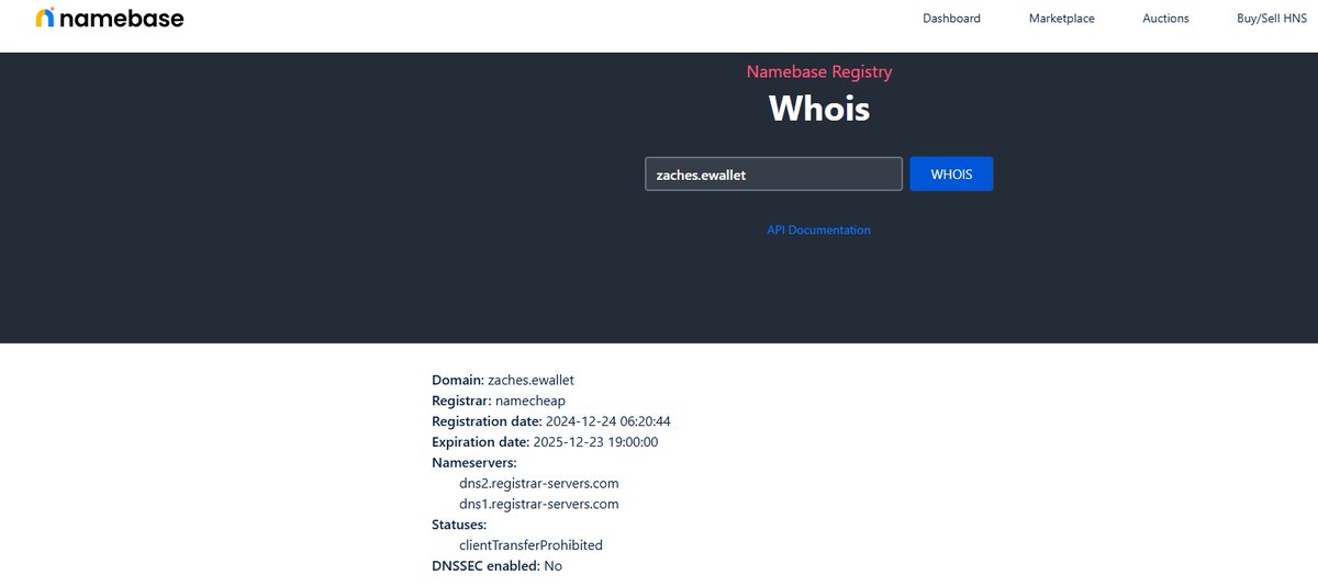 zaches.ewallet was already registered! Congratulations to the owner! Get your .ewallet domain name at:
Encirca: encirca.com/handshake-ewal…
Namecheap: namecheap.com/domains/handsh…