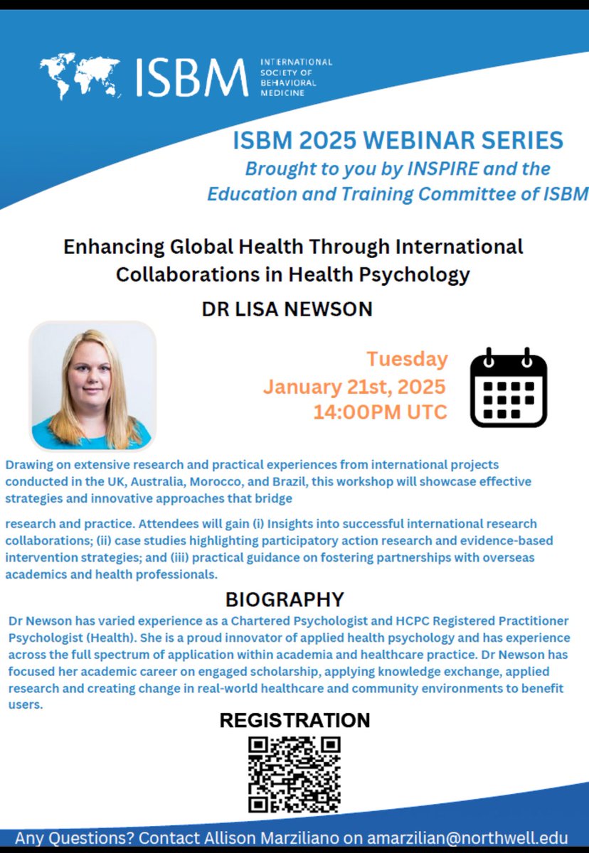 The Academy of Behavioral Medicine Research (ABMR) (@acadbehavmedres) on Twitter photo Upcoming #health #psychology webinar: Register now! Upcoming #health #psychology webinar: Register now!