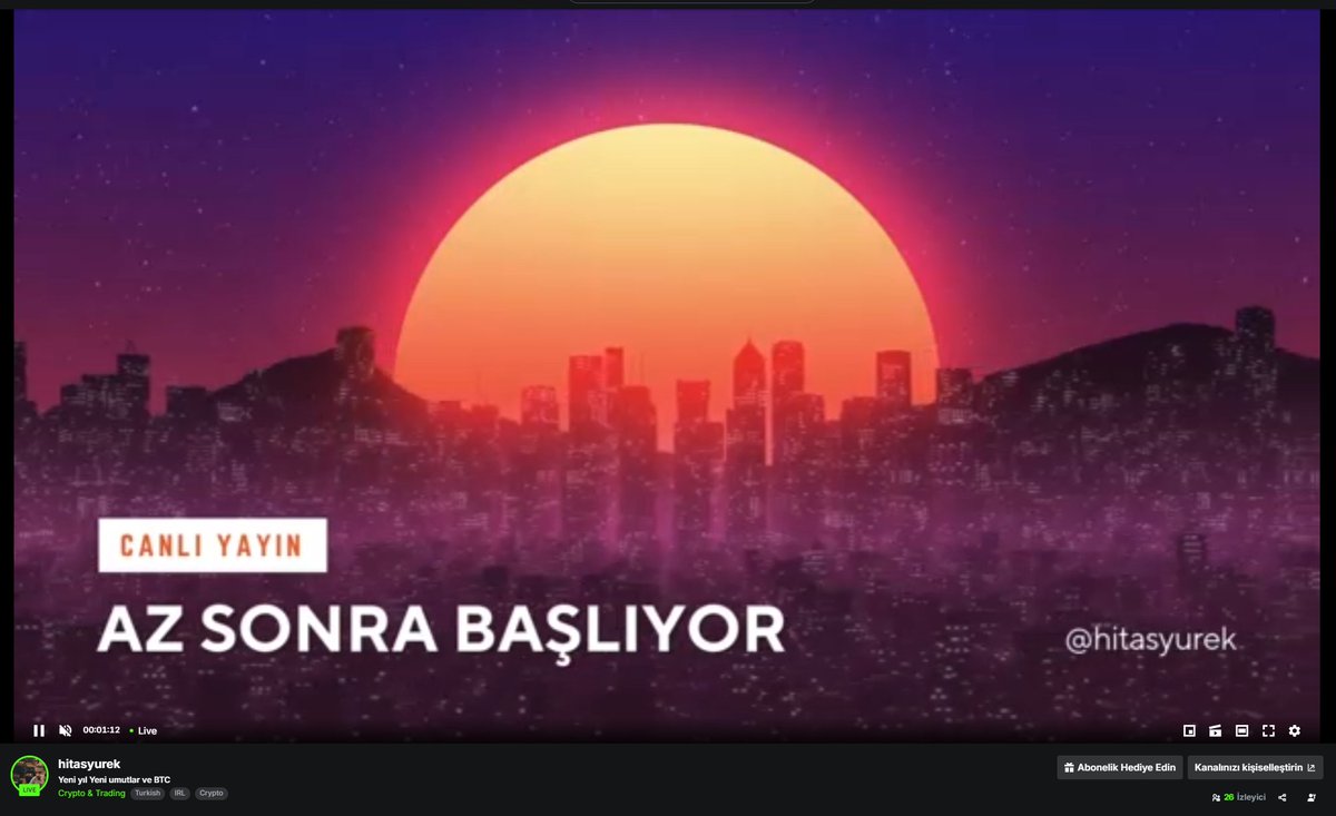 Evrenin en iyi yayını başlıyor , fazla söze gerek yok yayına gelmeniz gerekiyor..

Harika bir ekibi topladım bu saatte tekrarı yok ⤵️

kick.com/hitasyurek