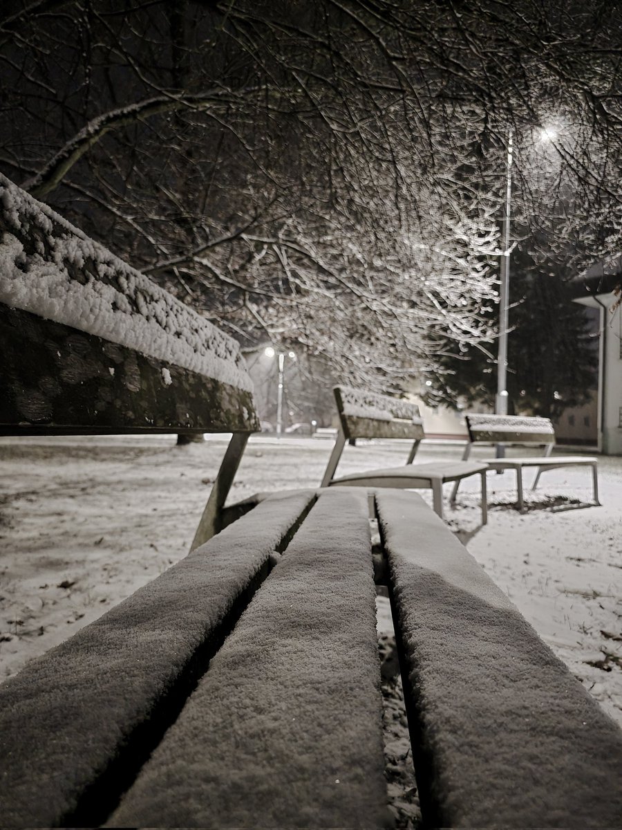 První letošní sněhová nadílka v Uničově.